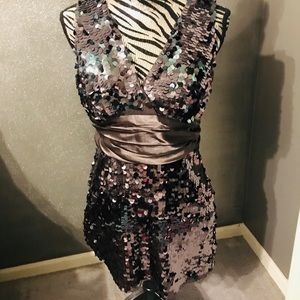 Forever 21 gray sequin dress